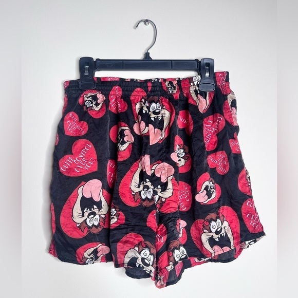 Disney Other - Vintage Disney Silk Boxer Shorts Tasmanian Devil Print Hearts Valentines XL